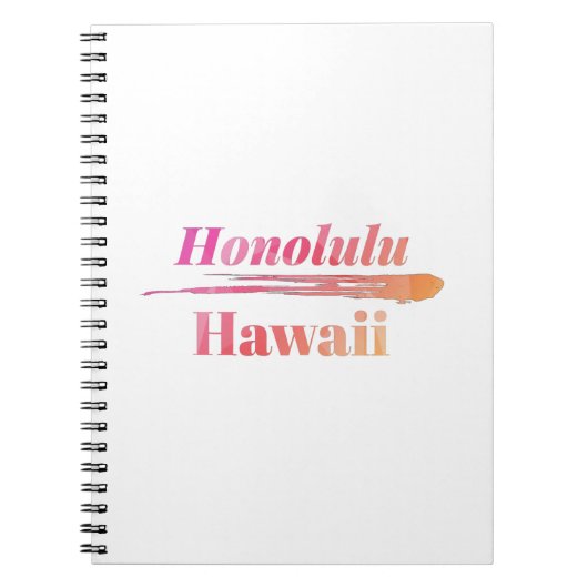 Honolulu Hawaii Low Poly Notitieboek (Voorkant)