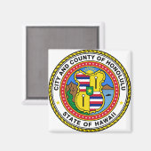 Honolulu Hawaii Magneet (Voorkant / Achterkant)
