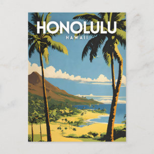Honolulu Hawaii nostalgische vintage reizen Briefkaart