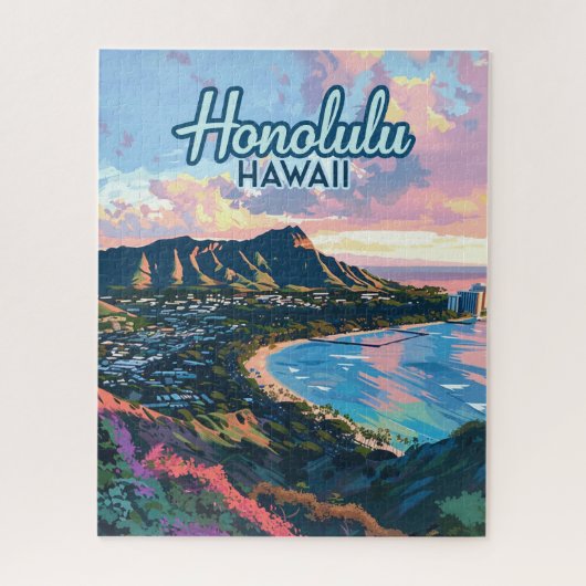 Honolulu Hawaii Oahu Waikiki Beach Diamondhead Legpuzzel (Verticaal)