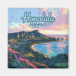 Honolulu Hawaii Oahu Waikiki Beach Diamondhead Magneet