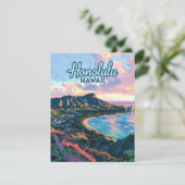 Honolulu Hawaii Oahu Waikiki Diamondhead Kaart (Staand voorkant)