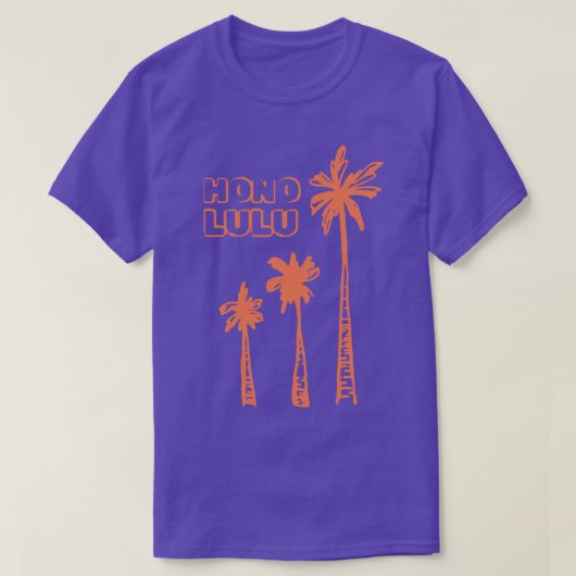 Honolulu Hawaii Palms T-shirt (Design voorkant)