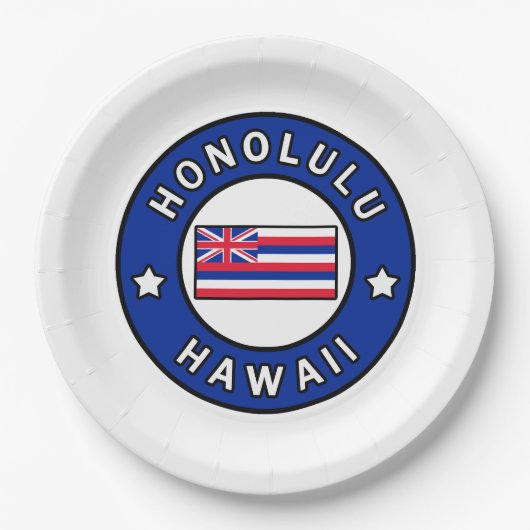 Honolulu Hawaii Papieren Bordje (Voorkant)