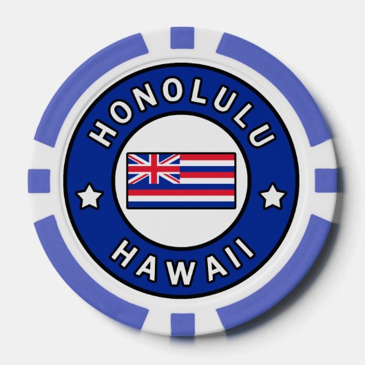 Honolulu Hawaii Poker Chips (Voorkant)