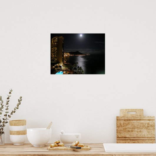 Honolulu Hawaii Poster (Keuken)