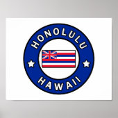 Honolulu Hawaii Poster (Voorkant)