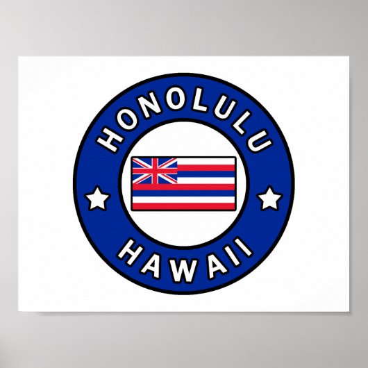 Honolulu Hawaii Poster (Voorkant)