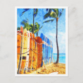 Honolulu Hawaii Prachtig Waterverf landschap Briefkaart (Voorkant)