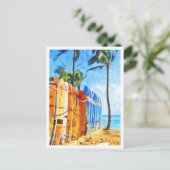 Honolulu Hawaii Prachtig Waterverf landschap Briefkaart (Staand voorkant)