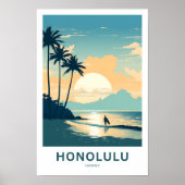 Honolulu Hawaii Reisprint Poster (Voorkant)