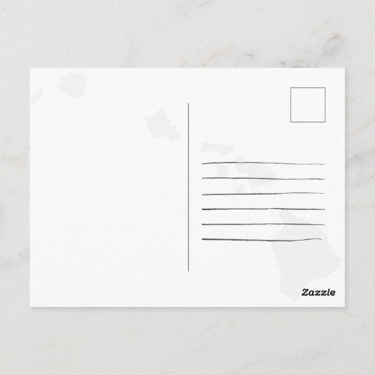 Honolulu Hawaii  Retro Palmbomen 60s Briefkaart (Achterkant)