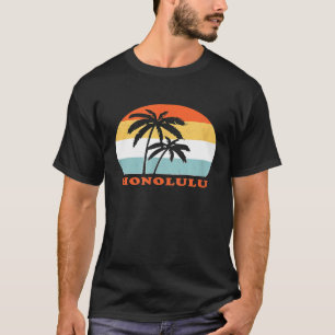 Honolulu Hawaii  Retro Sun Surf Throwback G T-shirt