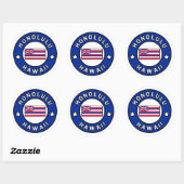 Honolulu Hawaii Ronde Sticker (Vel)