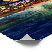 Honolulu Hawaii Royal Hawaiian bij nacht Poster (Hoek)