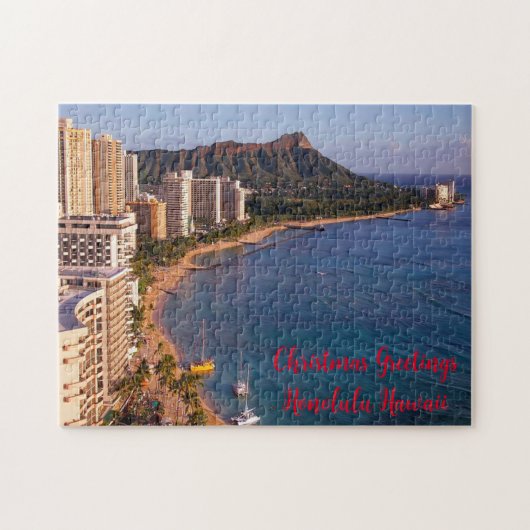 Honolulu Hawaii Seascape. Legpuzzel (Horizontaal)