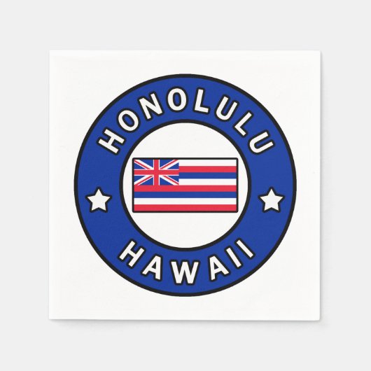 Honolulu Hawaii Servetten (Voorkant)