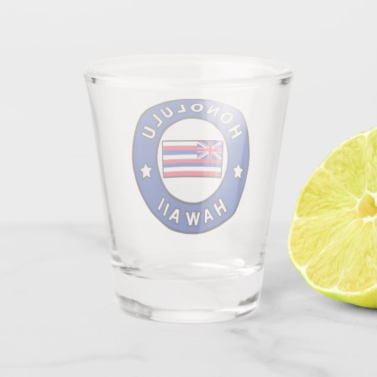 Honolulu Hawaii Shot Glas (Achterkant)