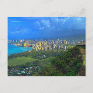 Honolulu, Hawaii Skyline #1 Briefkaart