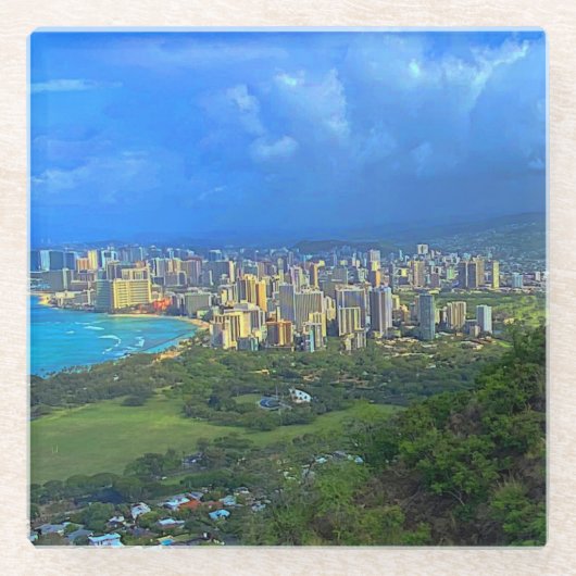 Honolulu, Hawaii Skyline #1 Onderzetter (Voorkant)