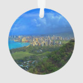 Honolulu, Hawaii Skyline #1 Ornament (achterkant)