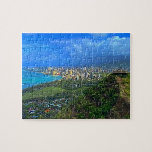 Honolulu, Hawaii Skyline #1 puzzel Legpuzzel (Horizontaal)