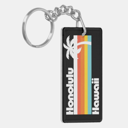 Honolulu Hawaii Sleutelhanger (Voorkant Links)