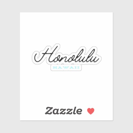 Honolulu Hawaii Sticker (Vel)