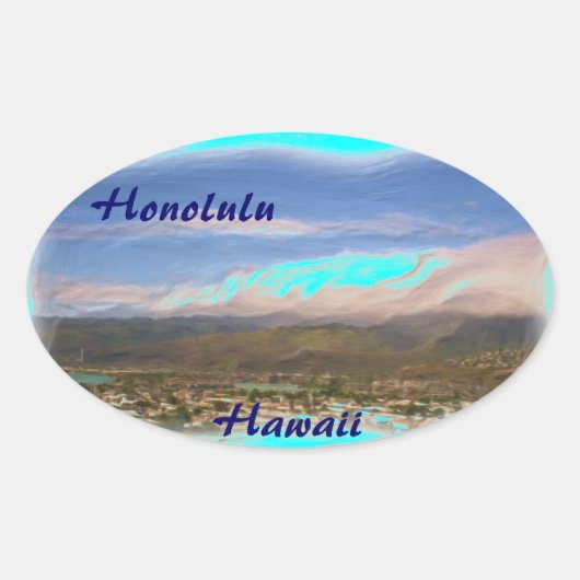 Honolulu Hawaii sticker (Voorkant)