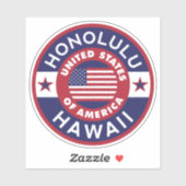 HONOLULU, Hawaii Sticker (Vel)