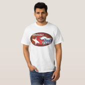 Honolulu Hawaii surfer golven kunstwaarde t-shirt (Voorkant volledig)