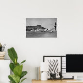 Honolulu, Hawaii - Surfers van Waikiki Beach Poster (Thuiskantoor)