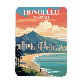 Honolulu Hawaii Travel Souvenir Magneet