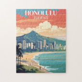 Honolulu, Hawaii: Travel Vintage Legpuzzel (Verticaal)