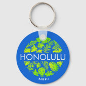 Honolulu Hawaii Tropical Custom Name Sleutelhanger (Voorkant)