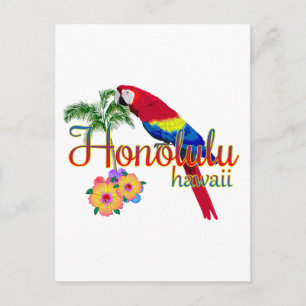Honolulu Hawaii Tropical Parrot Briefkaart
