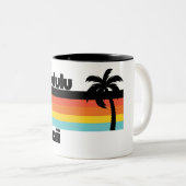  Honolulu Hawaii Tweekleurige Koffiemok (Voorkant rechts)