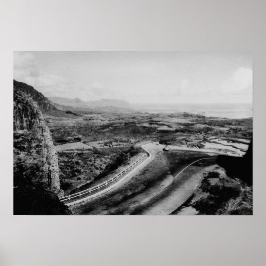 Honolulu, Hawaii - Uitzicht van de Pali Poster (Voorkant)