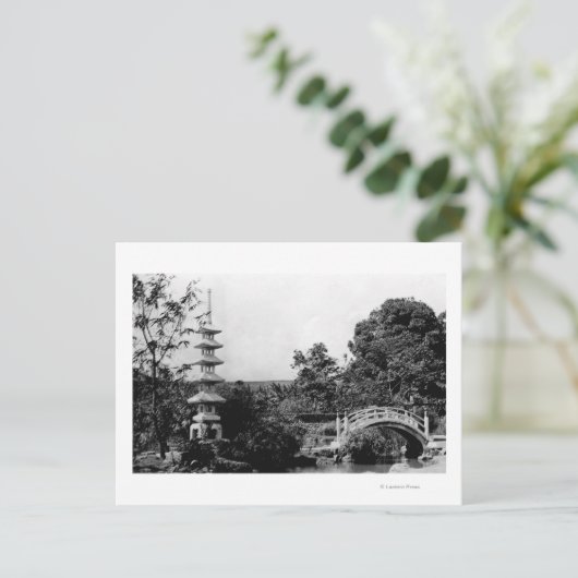 Honolulu, Hawaii - Uitzicht van de tuinen van Moan Briefkaart (Staand voorkant)