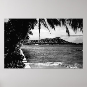 Honolulu, Hawaii - Uitzicht van Diamond Head Poster