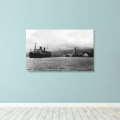 Honolulu, Hawaii - Uitzicht van Honolulu Canvas Afdruk (Insitu (Houten vloer))