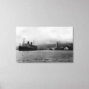 Honolulu, Hawaii - Uitzicht van Honolulu Canvas Afdruk