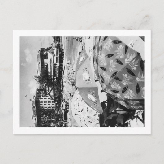 Honolulu, Hawaii - Uitzicht van Waikiki Beach Briefkaart (Voorkant)