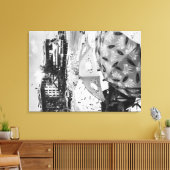 Honolulu, Hawaii - Uitzicht van Waikiki Beach Canvas Afdruk (Insitu (Woonkamer))