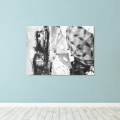 Honolulu, Hawaii - Uitzicht van Waikiki Beach Canvas Afdruk (Insitu (Houten vloer))