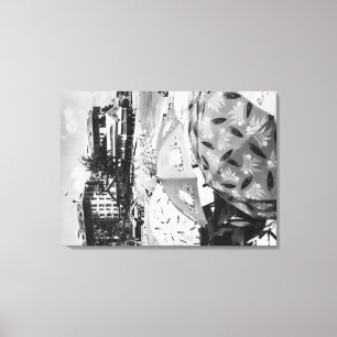 Honolulu, Hawaii - Uitzicht van Waikiki Beach Canvas Afdruk