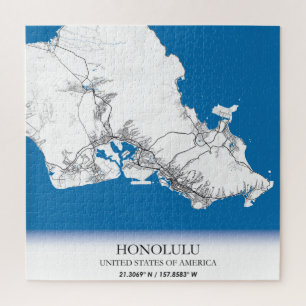 Honolulu Hawaii USA Travel City Map Legpuzzel