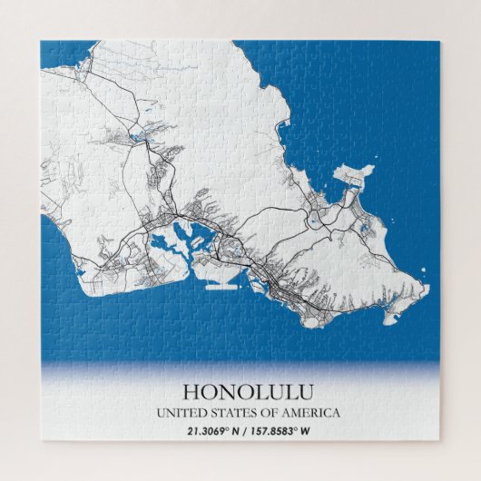 Honolulu Hawaii USA Travel City Map Legpuzzel (Verticaal)