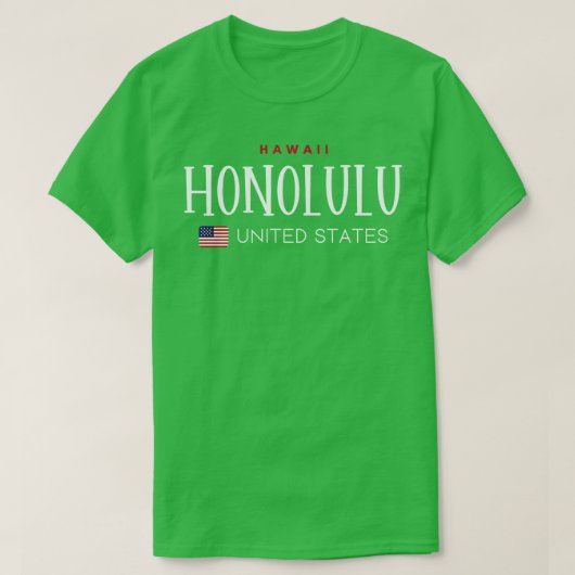 Honolulu Hawaii Verenigde Staten TShirt 1 (Design voorkant)