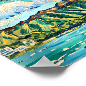 Honolulu Hawaii Vintage Travel Van Gogh Landscape Poster (Hoek)